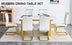 Modern Dining Table & Chair Set - Rectangular Glass Top, 6 Faux Leather Chairs - Minihomy