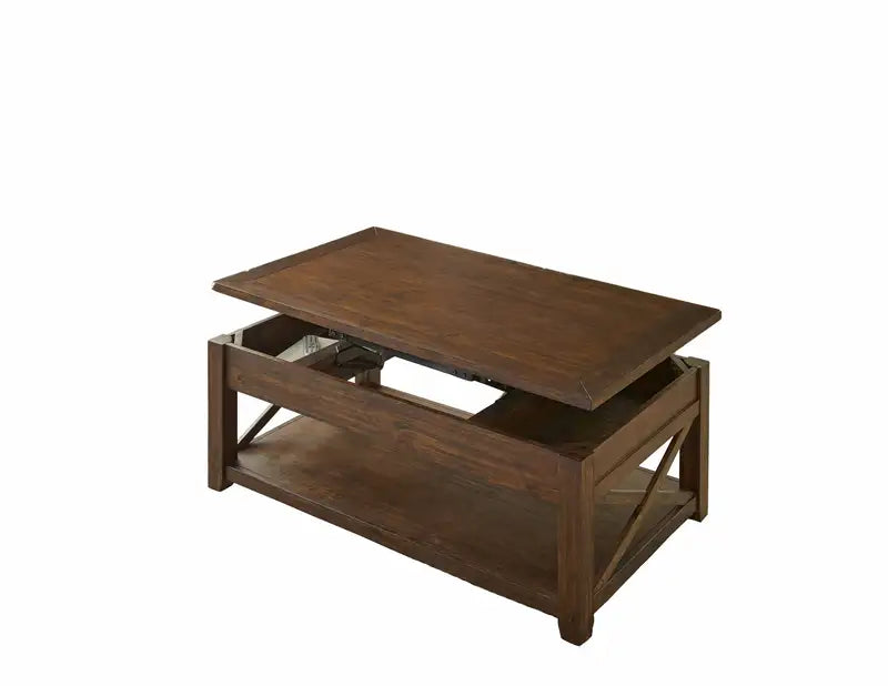 Lenka Brown Lift-Top Cocktail Table