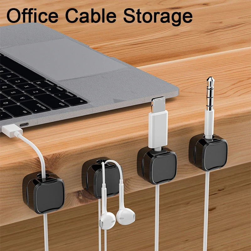 Magnetic Cable Clip - Under Desk Cable Management for Wire Organization