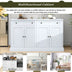 Kitchen Sideboard Buffet Cabinet with 2 Drawers & 4 Doors - White Storage for Dining Room, Living Room - Minihomy