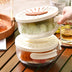 Foldable Fruit & Vegetable Drain Basket with Lid - Colander, Washing Bowl, Refrigerator Crisper, Kitchen Gadget - Minihomy