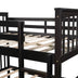 Full Over Full Bunk Bed with Ladder - Espresso - Guest Room Furniture - Minihomy