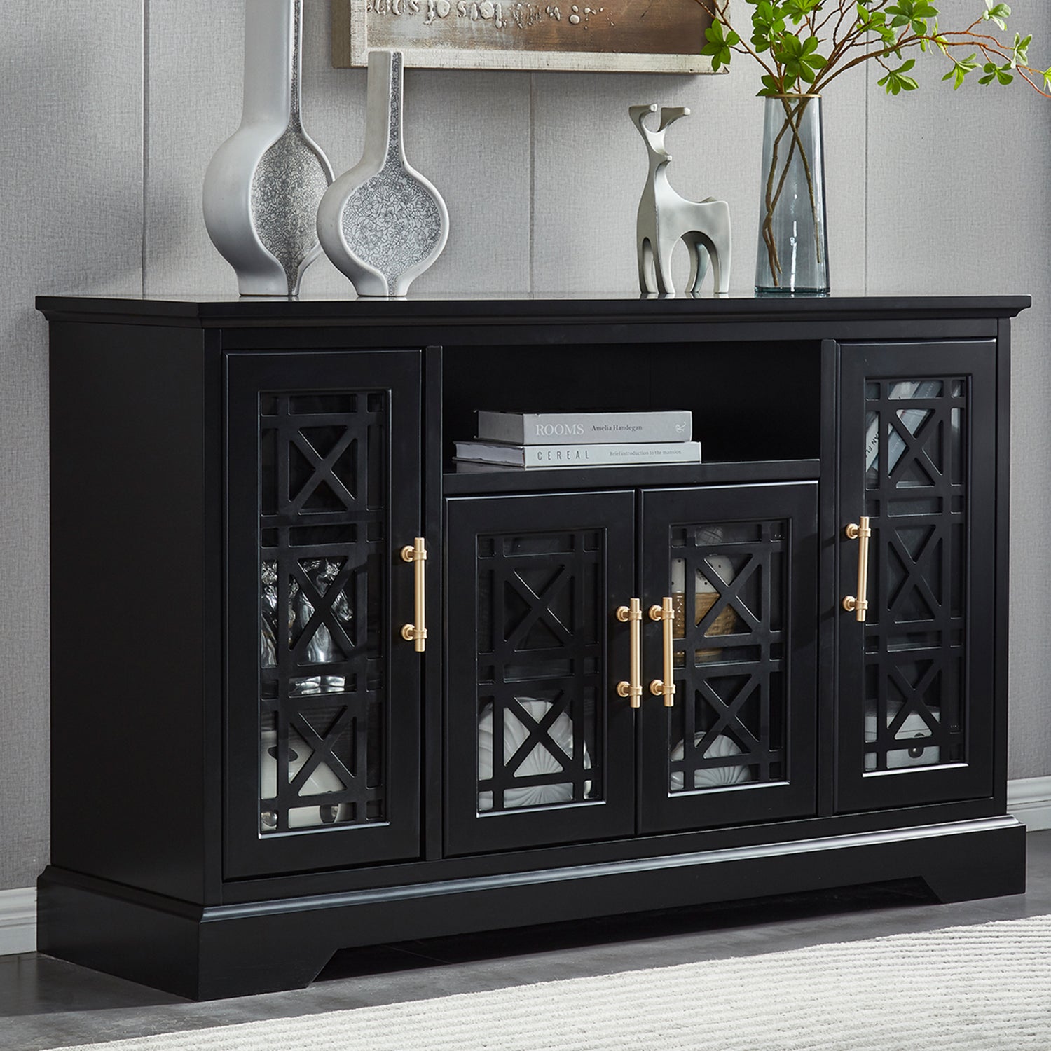 Modern Sideboard Buffet Table with Doors - Storage & Style for Your Home