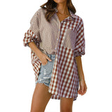 Women's Long-sleeved Shirt Loose Casual Plaid Shirt: Your Everyday Comfort Companion