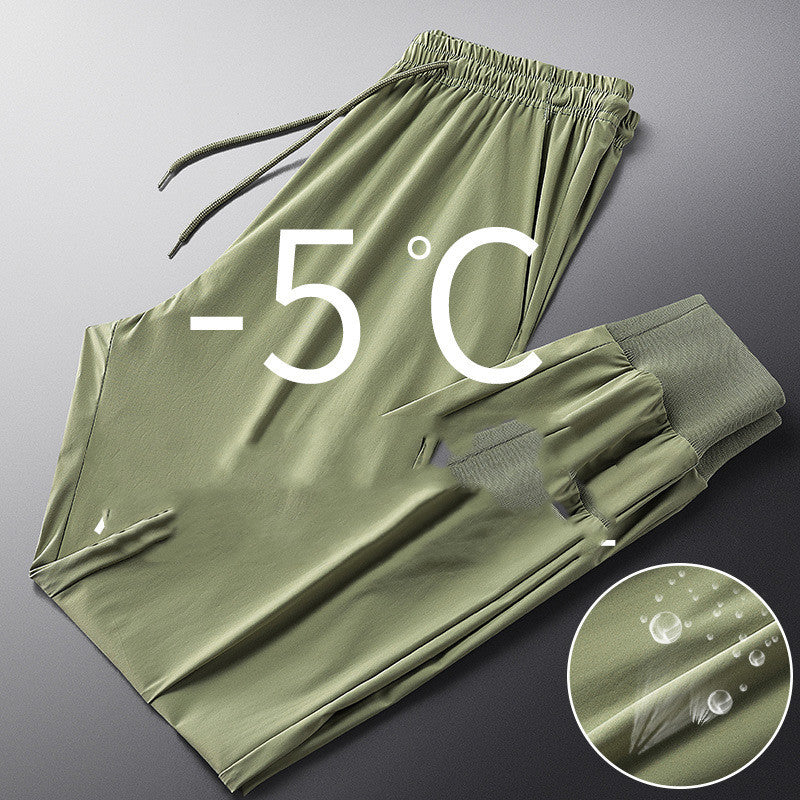 Summer Thin Legged Quarter Sweatpants Loose Ice Men's Pants Versatile Casual Pants