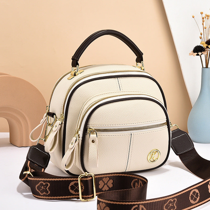 Versatile Multi-Zipper Crossbody Bag for Women - Stylish Shoulder Bags with Portable Fashion Handbags