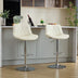 Adjustable Swivel Bar Stools with Back, Set of 2, Cream - Kitchen Island Counter Height Chairs - Minihomy