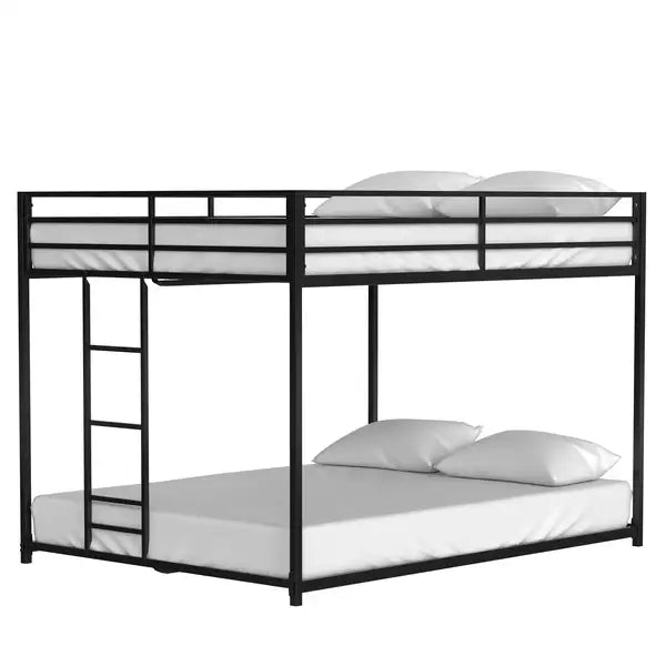 Full-Over-Full Bunk Bed with Black Finish - Adam Collection - Minihomy