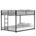 Full-Over-Full Bunk Bed with Black Finish - Adam Collection - Minihomy