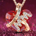 Luxury Red Crystal Heart-shaped Necklace: Perfect for Mother's Day - Minihomy