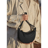 Shoulder Female Litchi Pattern Crescent Bag