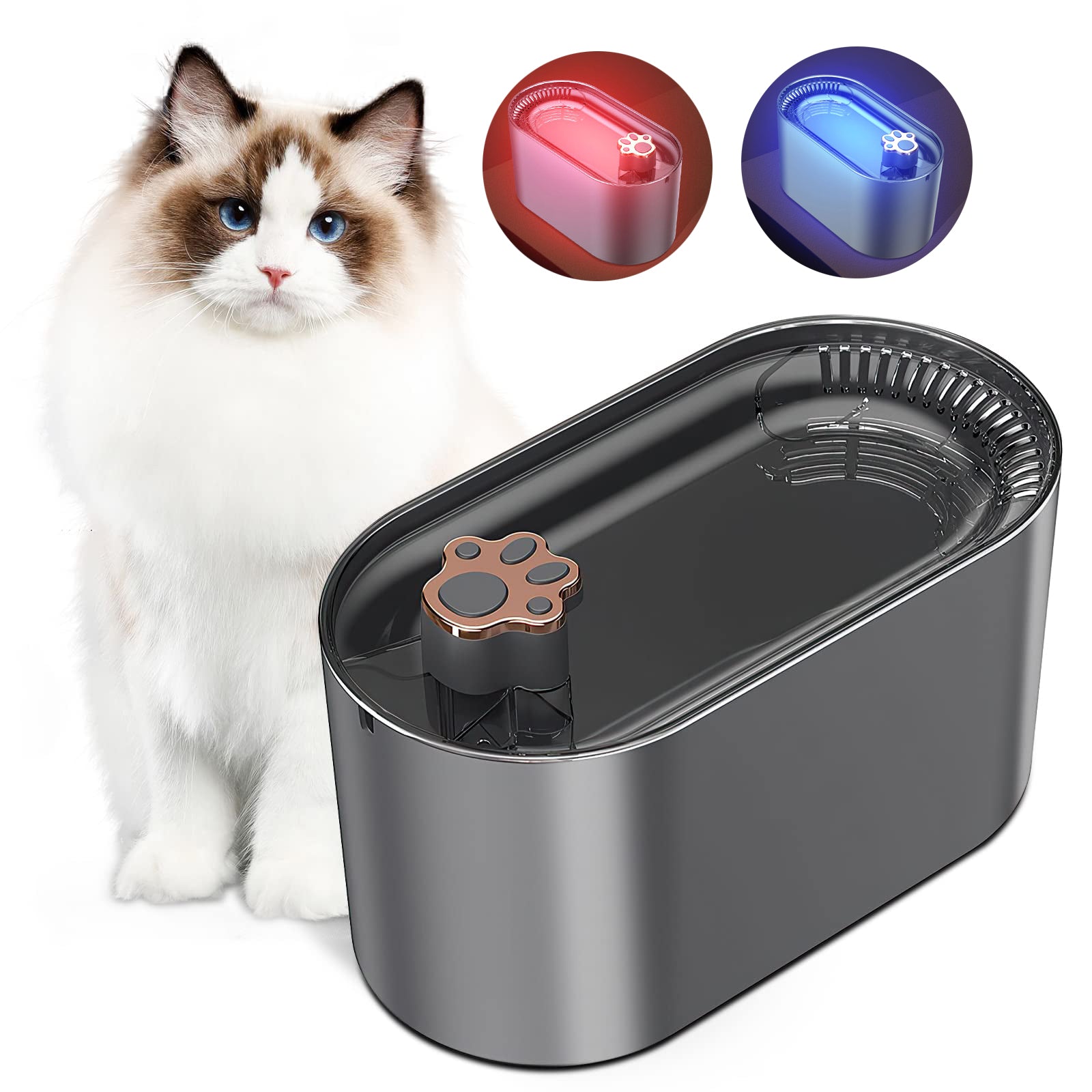 3L Cat Water Fountain Filter - Automatic Drinker for Dogs and Cats