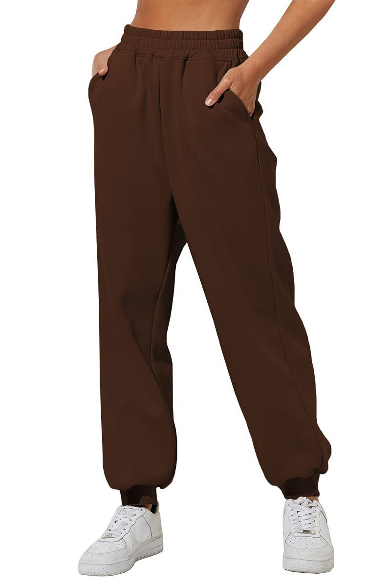 Women's Trousers With Pockets High Waist Loose Jogging Sports Pants