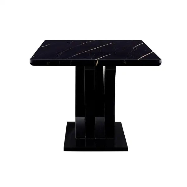 Black Modern Dining Table with MDF Legs - F-790 for Home & Office - Minihomy