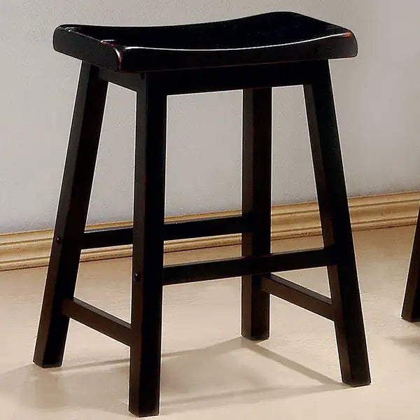 Black Counter Height Bar Stools - Set of 2