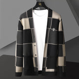 Men's Casual Coat Shawl Sweater Long Sleeve Knitted Cardigan