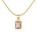 26 Letter Square Necklace Colorful Shell Luminous Pendant Chain Necklace For Women - Minihomy