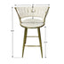 Beige Gold Bar Stools Set of 2 - Counter Height, Low Back for Kitchen Island, Bar, Pub - Minihomy