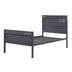 Gunmetal Twin Platform Bed Frame - Modern & Sleek Design - Minihomy