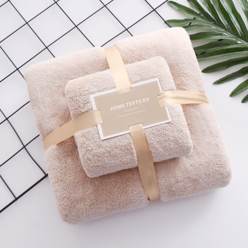 High-density Coral Fleece Towel Bath Towel Set