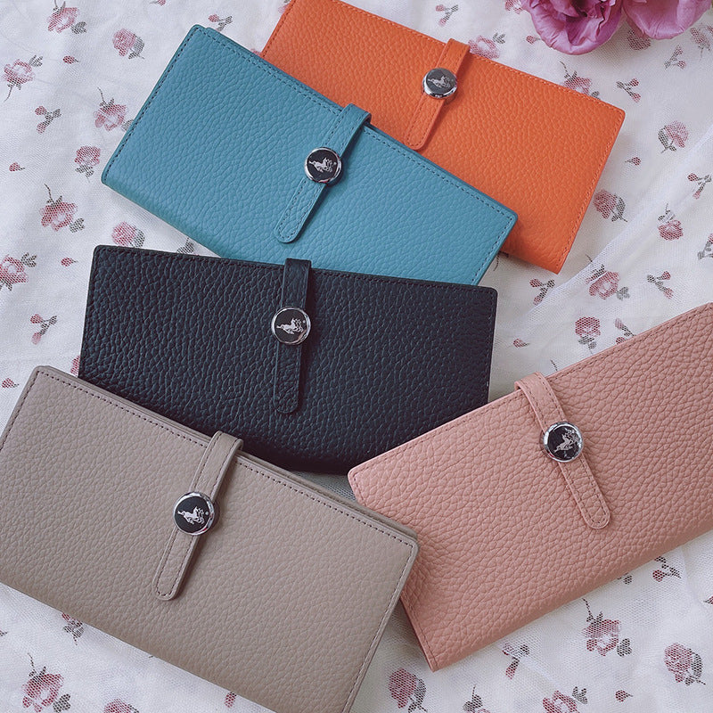 Women Wallets Luxury Long Hasp Lychee Pattern Coin Purses