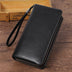 Men's Ostrich Grain Long Wallet Zipper Handbag - Minihomy