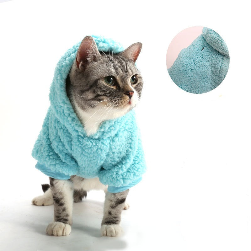 Cotton Fleece Solid Color Cotton Small And Medium-sized Dog Cat Sweater
