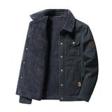 Men's Winter Plus Velvet Jacket Corduroy Tooling Casual jacket - Minihomy