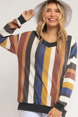 Wide V-Neck Sweatshirt