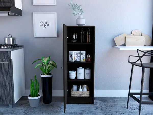 Black Wengue Richmond Rectangle Pantry Cabinet