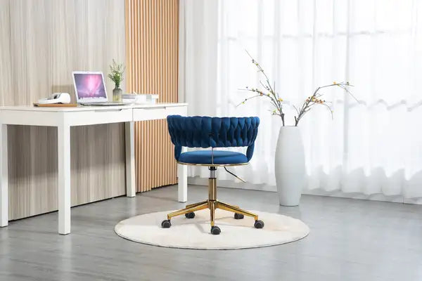 Adjustable Home Office Desk Chair - Modern Swivel Chair for Small Spaces