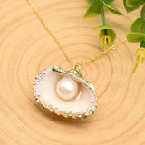 Pearl Necklace 925 Sterling Silver Shell Jewelry