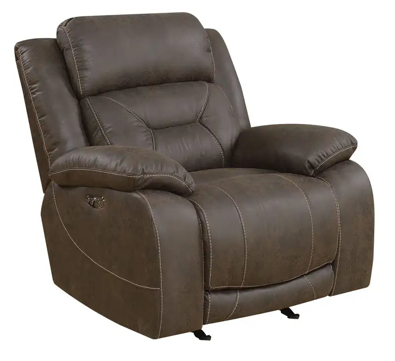 Aria Brown Dual Power Recliner