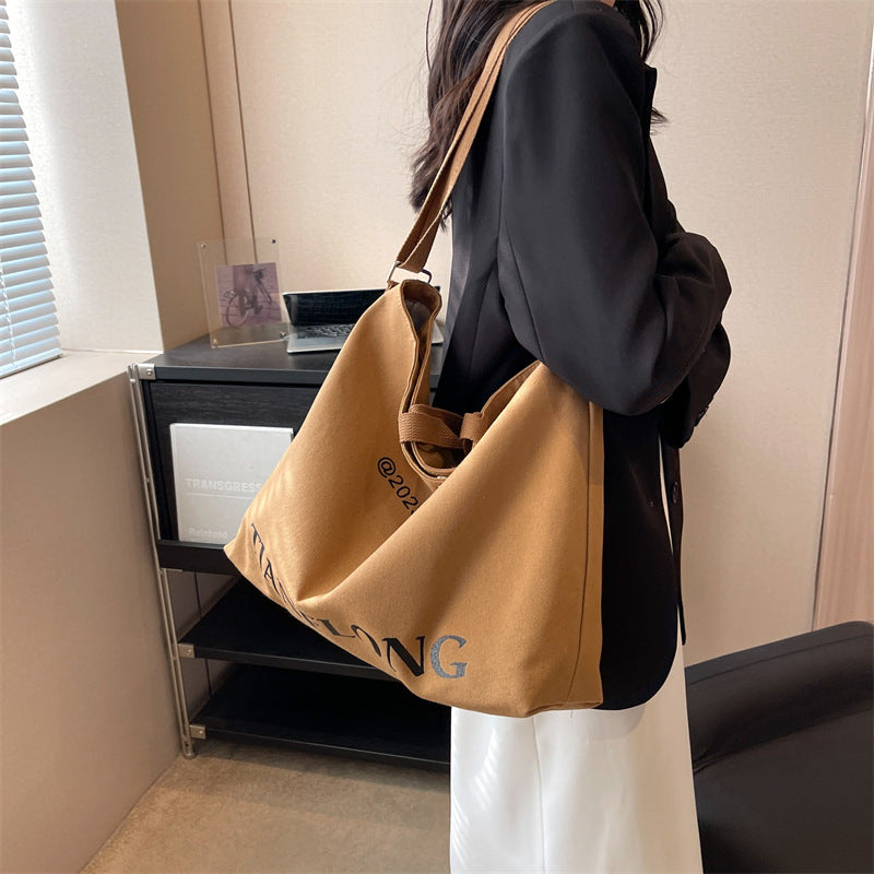 Women's Large-capacity Canvas Shoulder Messenger Bag