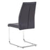 Modern Dining Chairs Set of 2, Black PU Leather with Chrome Metal Frame, Restaurant & Home - Minihomy