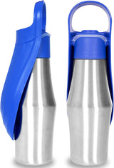 Portable Pet Dog Water Bottle with Soft Silicone Leaf Design