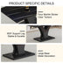 Black Modern Dining Table with MDF Legs - F-790 for Home & Office - Minihomy