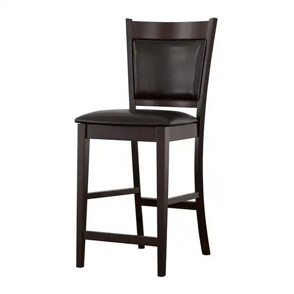 Black & Espresso Counter Height Stools (Set of 2)