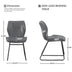 Gray Leather Dining Chairs (Set of 2) - High-Density Sponge, PU Kitchen Stools for Home - Minihomy