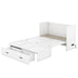 Full Size Murphy Bed with USB Port, Drawer & White Finish - Minihomy