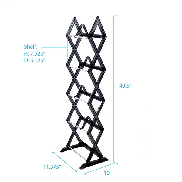 Adjustable Lightweight Plastic Multimedia Organizer with Wide Base