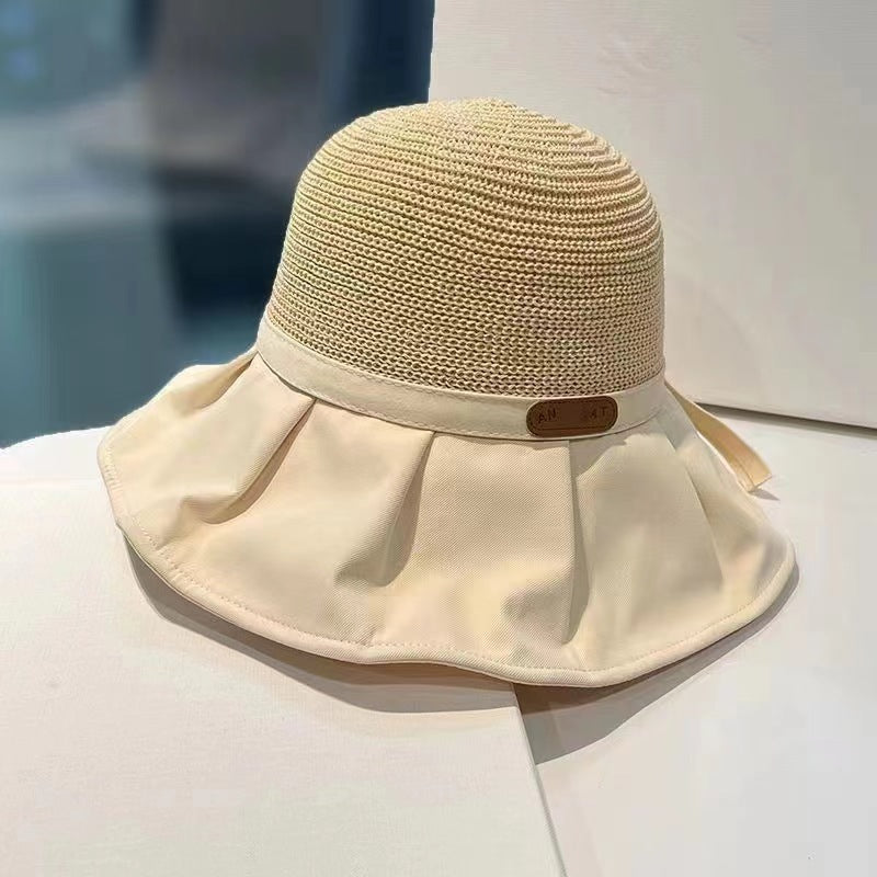 Summer Straw Hat with Wide Brim - UV Protection Sun Hat for Fishing, Outdoor Activities