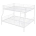 Full XL Over Queen Metal Bunk Bed Frame - White - Minihomy