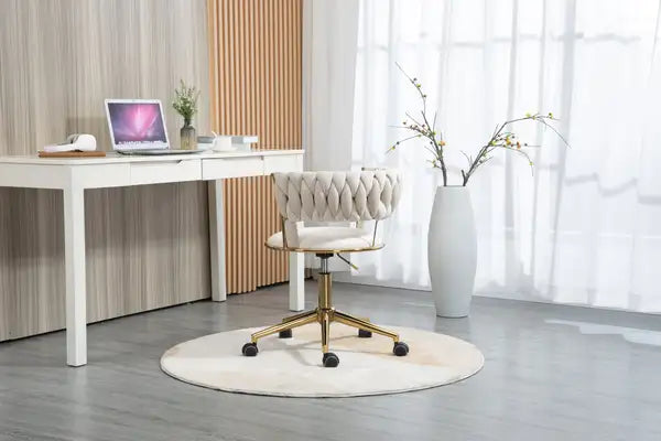 Adjustable Home Office Desk Chair - Modern Swivel Chair for Small Spaces