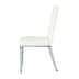 Modern Dining Chairs Set of 2, White PU Leather, Electroplated Legs, Home Bedroom Stool - Minihomy