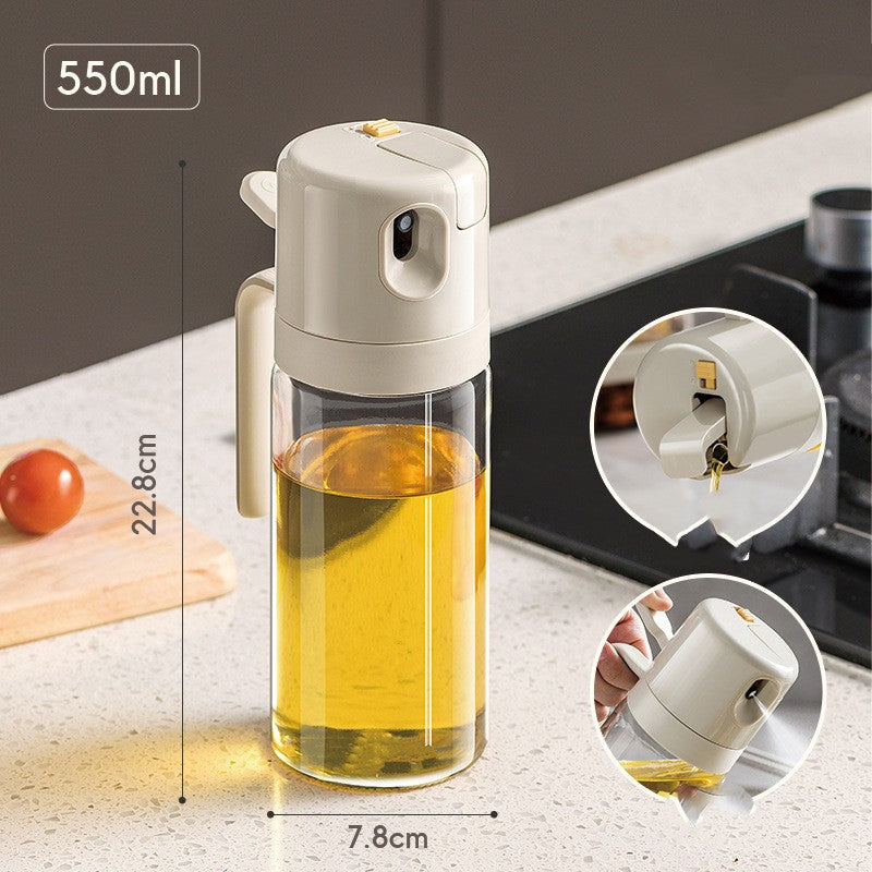 2 In 1 Oil Sprayer Bottle BBQ Cooking Oil Dispenser - Minihomy