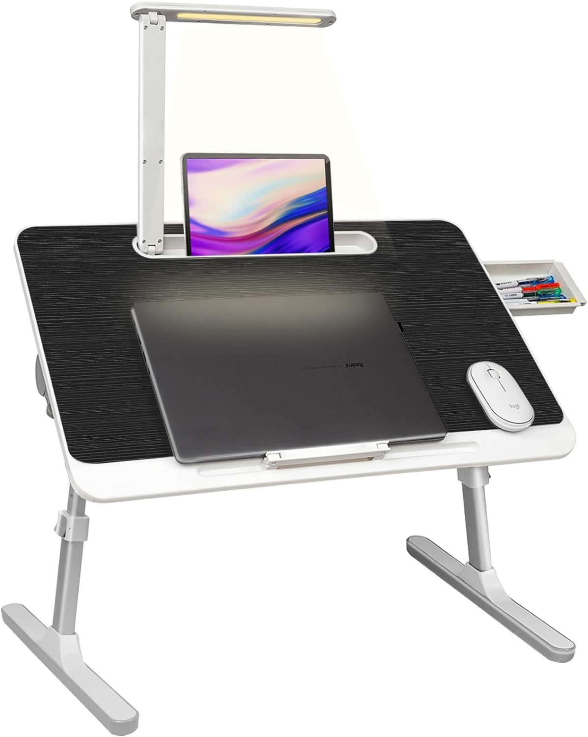 Lap Desk For Laptop Portable Bed Table Desk Laptop Desk With LED Light And Drawer