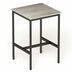 Industrial Bar Table Set with 2 Chairs, Square Bar Table & Stools, Rustic Gray & Black, Space Saving for Kitchen, Living Room, Banquet Hall - Minihomy