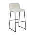 Gray Channel Stitched Barstools with Sled Base (Set of 2) - Minihomy