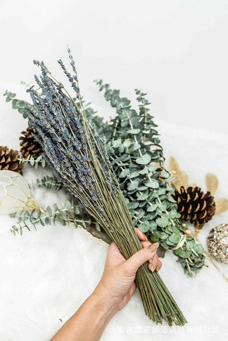 Bath Home Decor Natural Dried Flowers Lavender Immortal Eucalyptus Leaves: Bring Nature Indoors - Minihomy